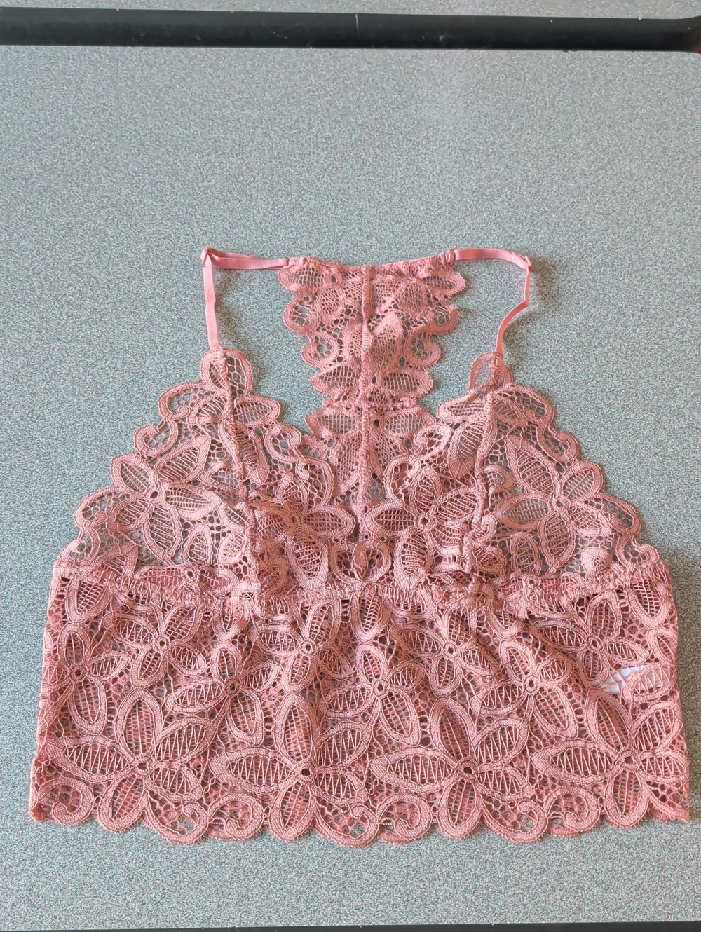 Source Unknown Rose Lace Halter Camisole